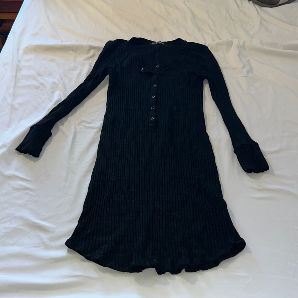 David Lerner ribbed button up dress